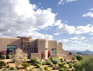 Southwestern home with mountain views