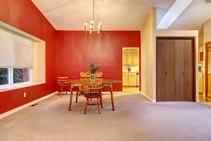 Comfortable dining room in mid-century house